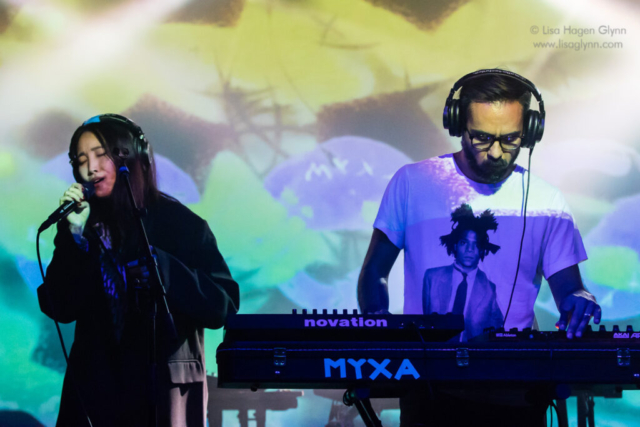 Trip-hop duo MYXA performs at Neumos (front view)
