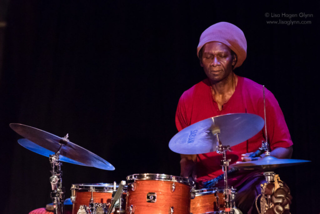 Hamid Drake on drums at Chapel Performance Space