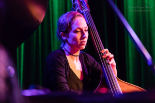 Kelsey Mines plays bass at Royal Room