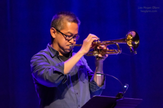 Cuong Vu plays trumpet