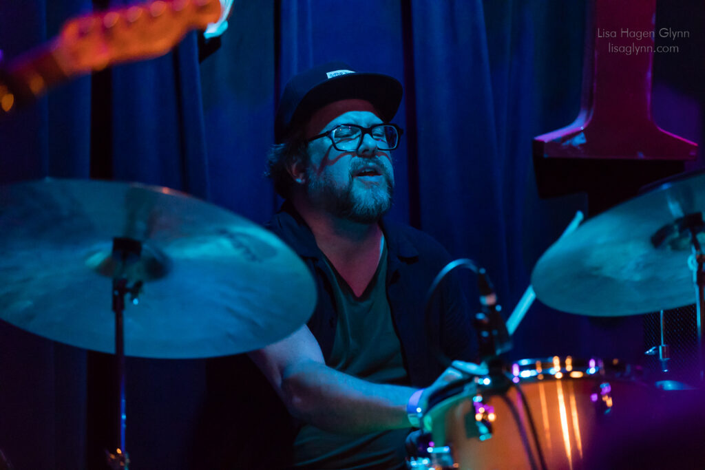 Jeff Fielder plays drums
