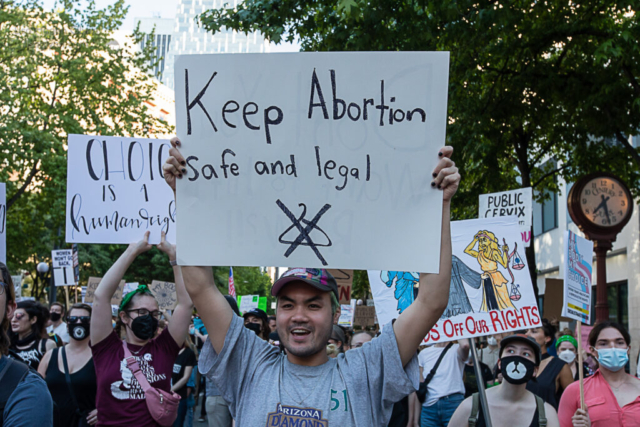 "Keep abortion safe and legal"