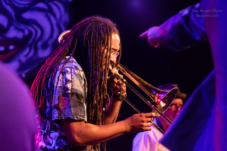 Freddy Fuego sits in on trombone