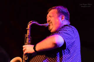 Joel Frahm on tenor saxophone