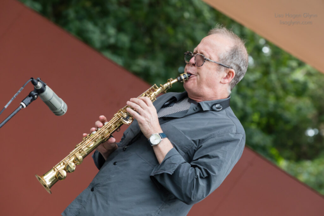Hans Teuber plays soprano saxophone