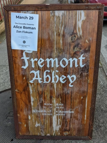 Fremont Abbey signage