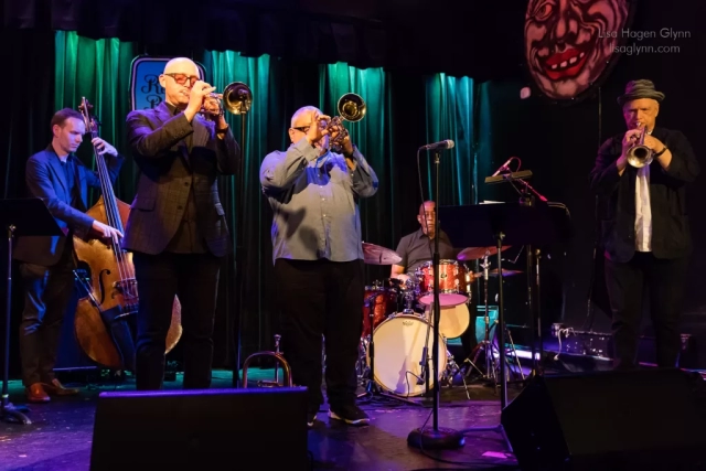 Three on brass