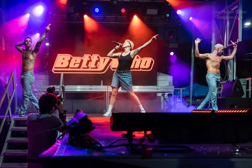 Betty Who at Queer/Pride Festival on June 26, 2023 (photo: Lisa Hagen Glynn).
