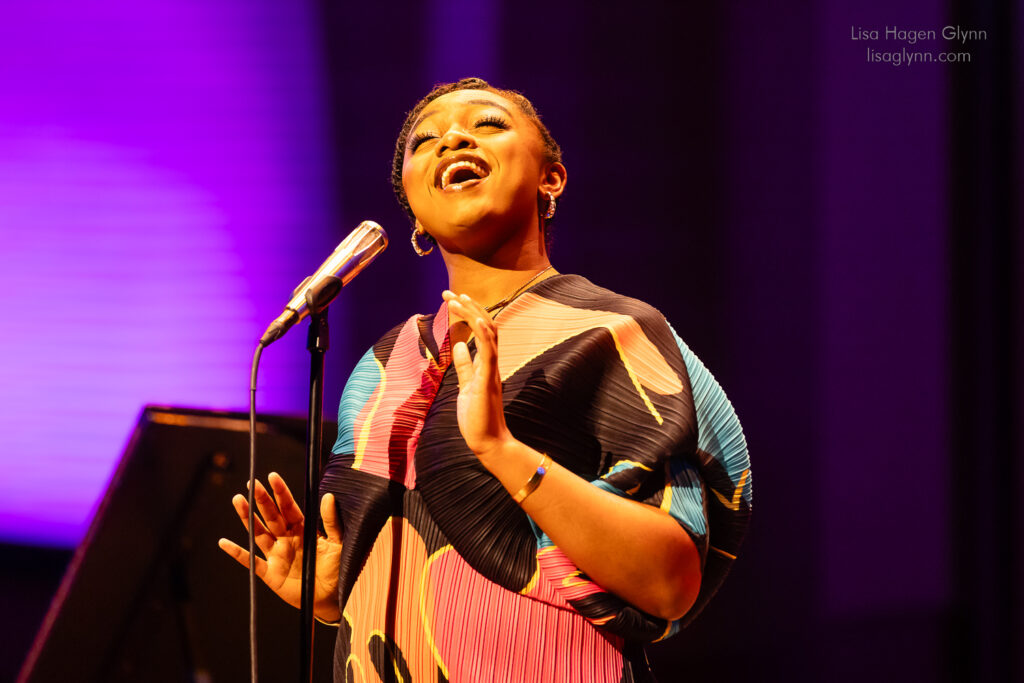 Jazz vocalist Samara Joy performs at Benaroya Hall (photo: Lisa Hagen Glynn).