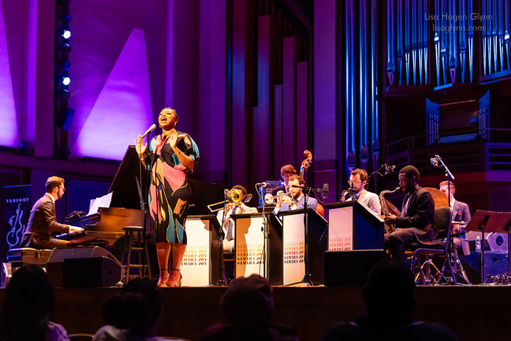 Jazz vocalist Samara Joy and her band perform at Benaroya Hall (photo: Lisa Hagen Glynn).