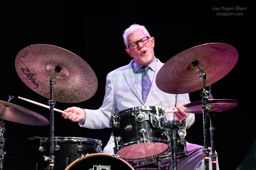 Drummer Matt Wilson performs at Jazz Port Townsend 2023 (photo: Lisa Hagen Glynn).